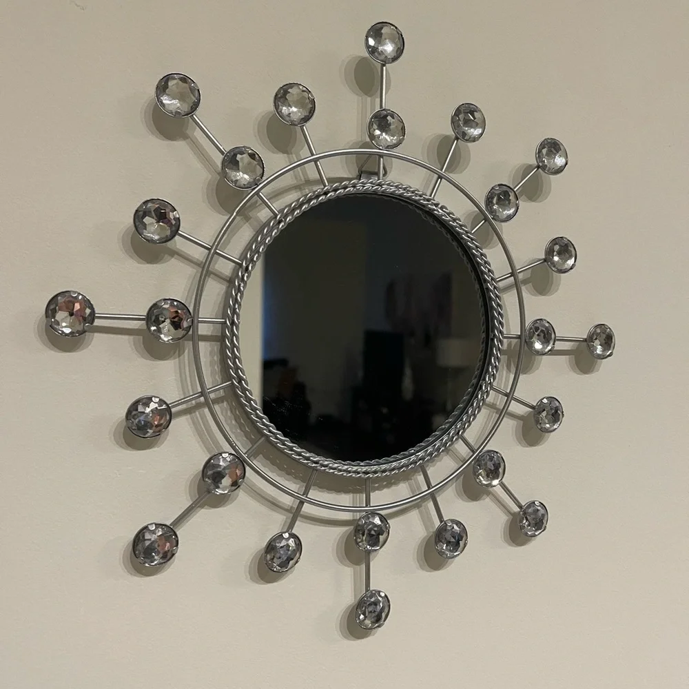 Gem Mirrors Size 10x10 Color Silver